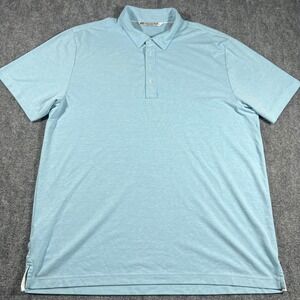 Travis Mathew Mens XXL Polo Shirt‎ Light Blue Golf Short Sleeve Casual